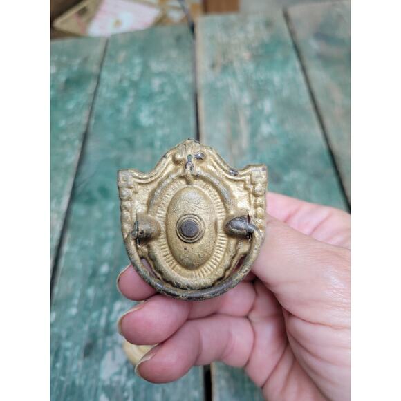 6 Vintage Ring Drawer Pulls, Metal Salvage Lot, Single Screw - Picture 1 of 3